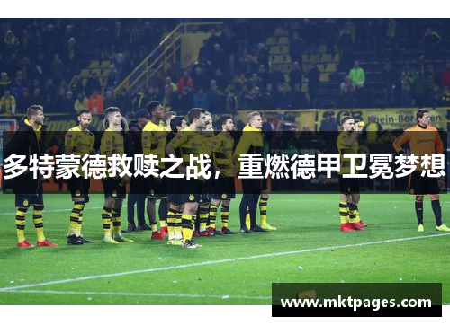多特蒙德救赎之战，重燃德甲卫冕梦想